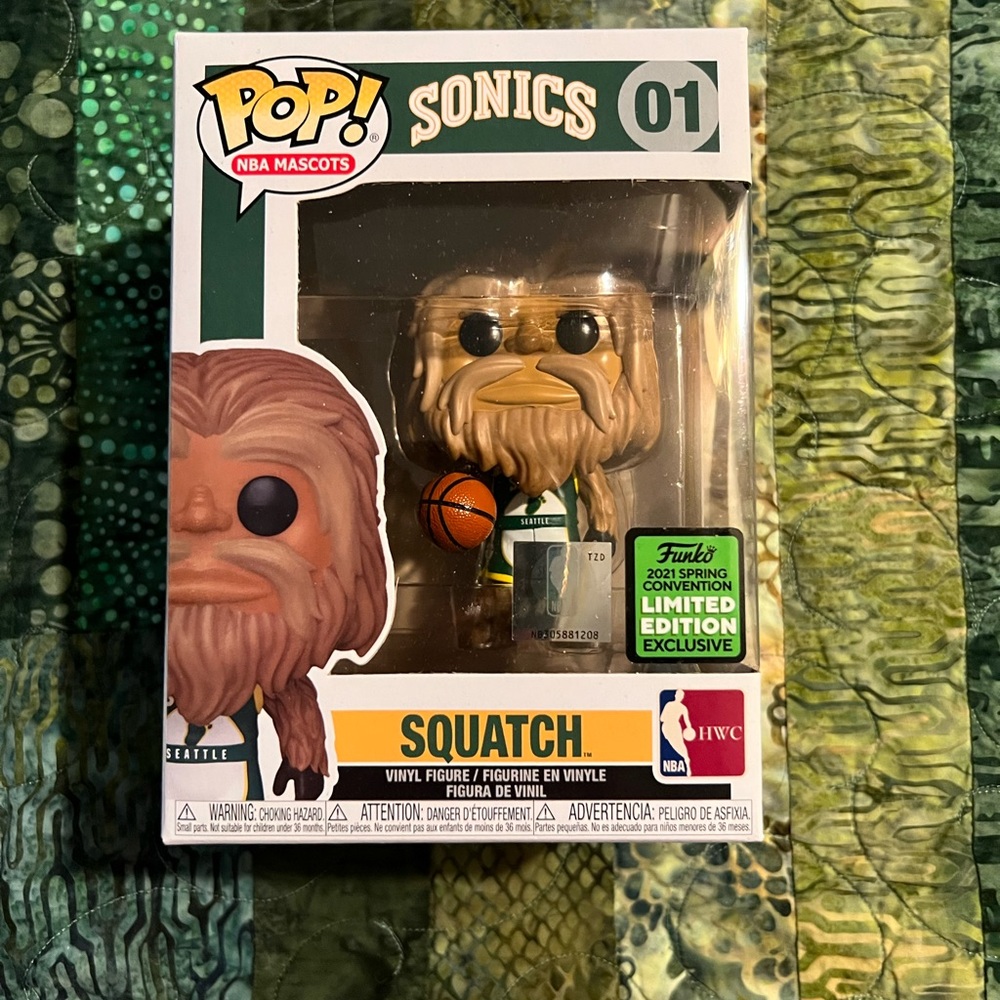 Funko Pop Sonics Squatch 01. 2021 Spring Convention Limited Edition Exclusive.